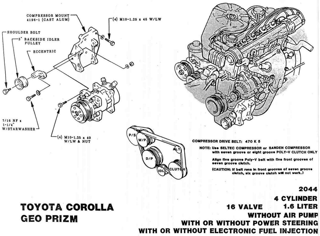 BATO COROLLA 88-92 1.6 PRIZM