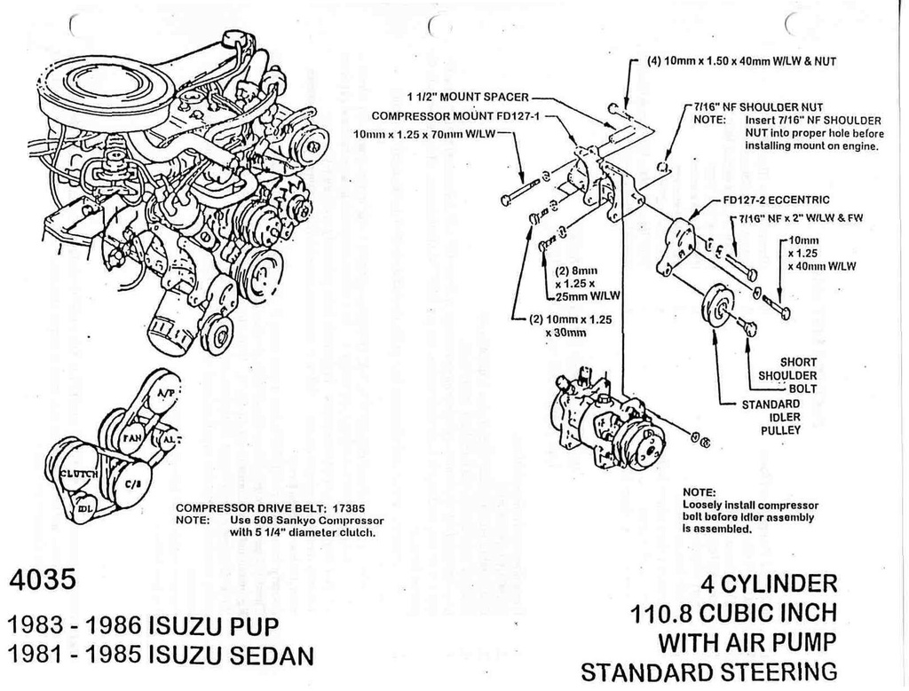 BAIZ IZUSU P-UP 85-86 1.9LT   