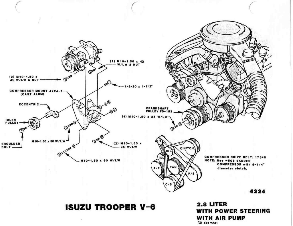 BAIZ TROOER/RODEO 91-94 V6 2.8