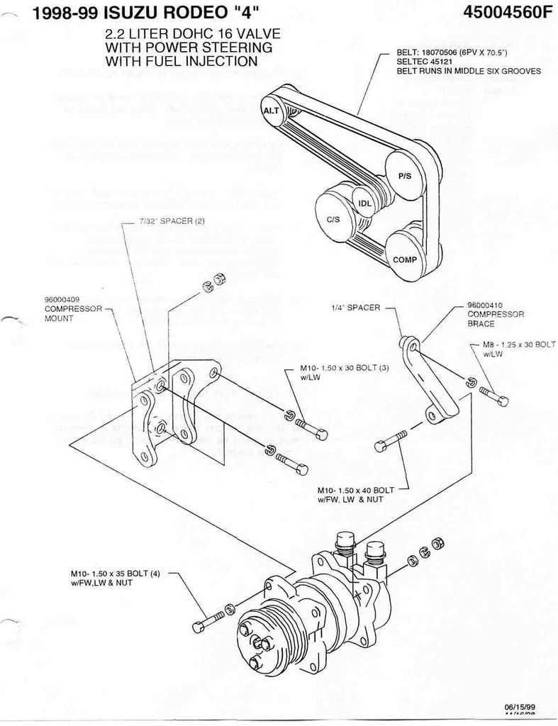 BAIZ RODEO 98-02 2.2 P/S 16V  