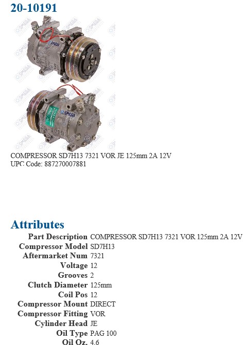 COUN SD7H13 2A 125MM =7207    