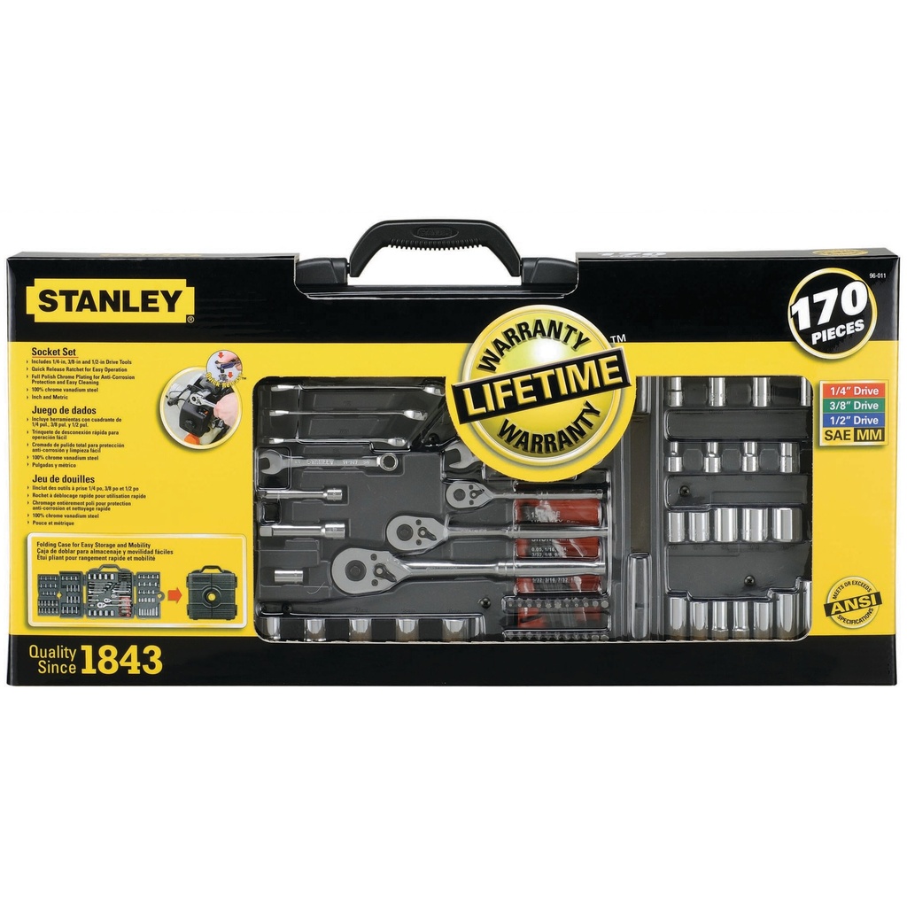 HE SOKET SET STANLEY 170PC