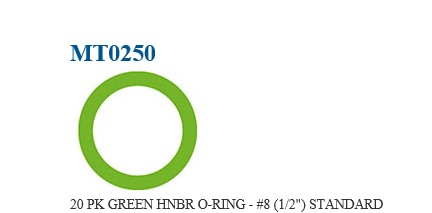 OR O-RING #8 GREEN (13/32)    
