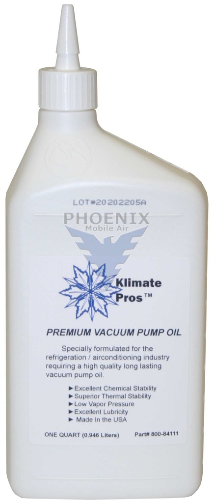 AC VACUUM PUMP OIL 1QT