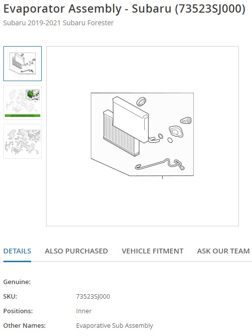 EVSB FORESTER 19-21= EV-9409289PFC