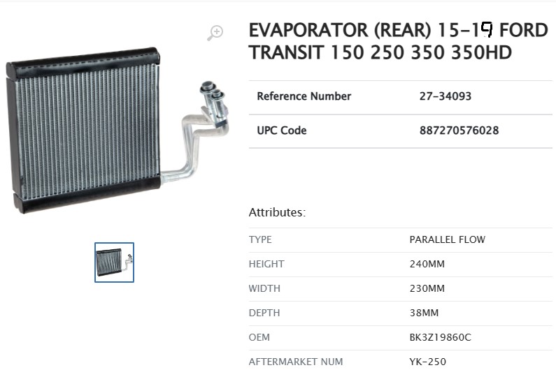 EVFO TRANSIT 150 15-19 AUX =EV-940094PFC