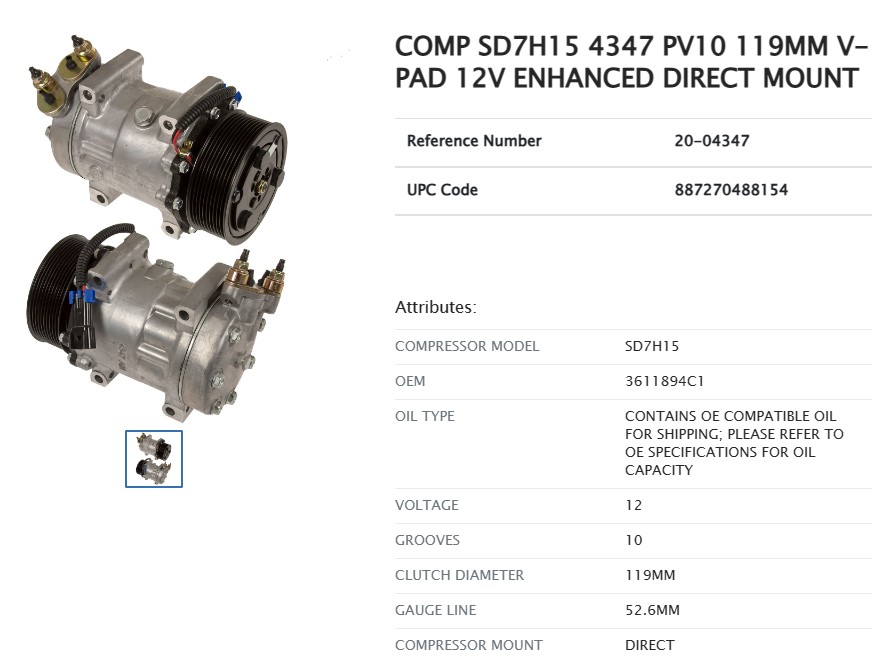 COCA INT SD7H15 10PV 119MM