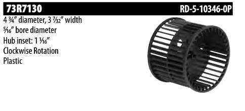 TUUN TURB 4-1/2''X4-1/2 5/16 CW-CCW