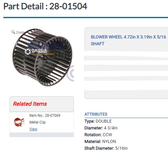 TUUN TURB 773E CAT 4-1/2''X3-3/8 5/16