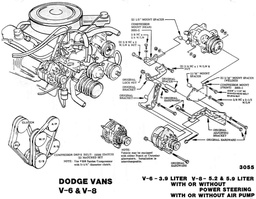 [BA-3055] BACR DODGE VAN 88-90 V-8 V-6  