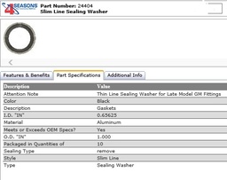[OR-24404] OR SEAL WASHER GM #12 BQ