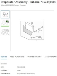 [EV-73523SJ000] EVSB FORESTER 19-21= EV-9409289PFC